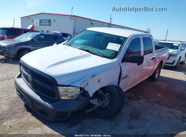 1C6RR7KG6JS266829 2018 RAM 1500 White წინა მარცხენა ხედი სამი მეოთხედიდან
