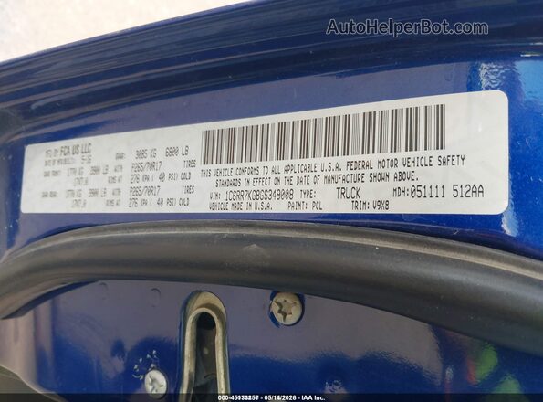 1C6RR7KG8GS349008 2016 RAM 1500 Blue 