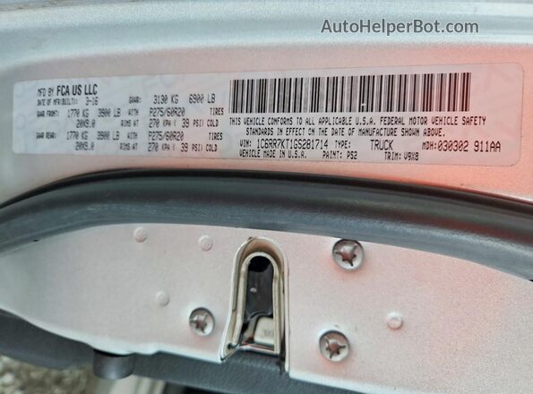 1C6RR7KT1GS281714 2016 RAM 1500 Silver Engine compartment view