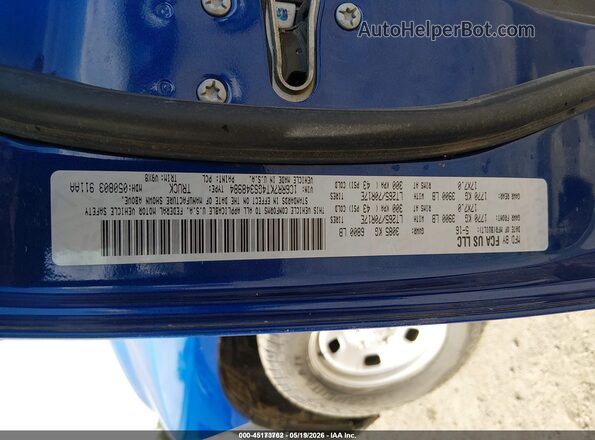 1C6RR7KT4GS348984 2016 RAM 1500 Blue ძრავის განყოფილების ხედი