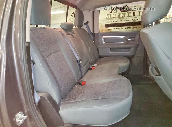 1C6RR7LT5GS350581 2016 RAM 1500 Gray Rear seats view