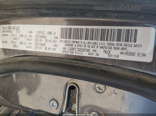 1C6RR7LT6GS357345 2016 RAM 1500 Gray ძრავის განყოფილების ხედი