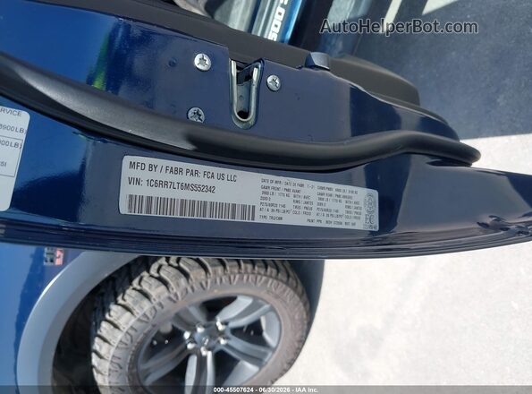 1C6RR7LT6MS552342 2021 RAM 1500 CLASSIC Dark Blue Engine compartment view