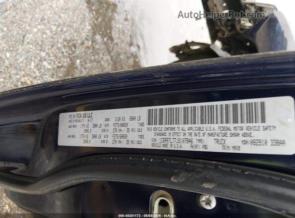 1C6RR7LT7JS107846 2018 RAM 1500 Blue Շարժիչի բաժամունքի տեսք