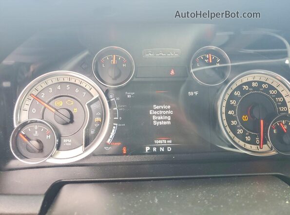 1C6RR7LTXGS104870 2016 RAM 1500 Black Instrument cluster view