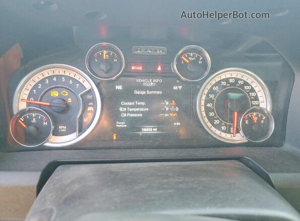 1C6RR7LTXGS111799 2016 RAM 1500 White ხელსაწყოთა პანელის ხედი