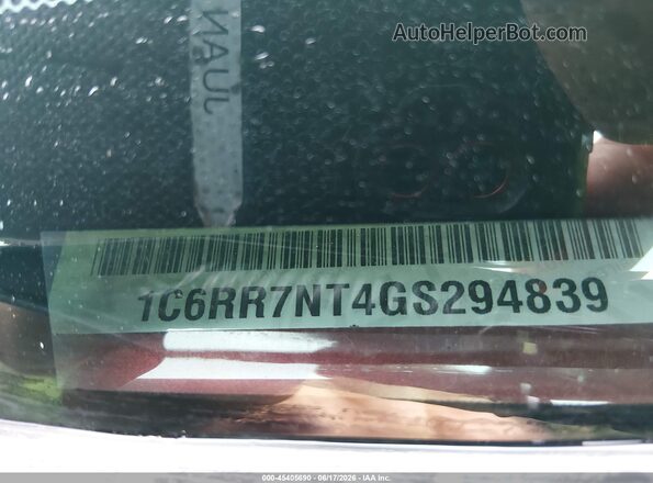 1C6RR7NT4GS294839 2016 RAM 1500 Burgundy 