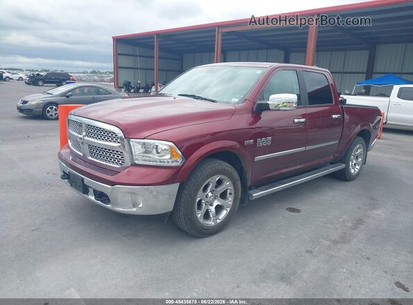 1C6RR7NT4JS186308 2018 RAM 1500 Maroon Առջևի ձախ երեք քառորդ տեսարան