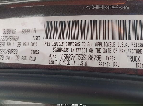 1C6RR7NT5GS180798 2016 RAM 1500 Gray Engine compartment view