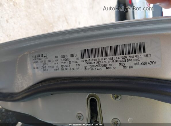1C6RR7VMXGS250630 2016 RAM 1500 Silver Շարժիչի բաժամունքի տեսք