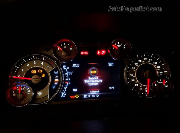 1C6RR7WM0GS186385 2016 RAM 1500 Red Vista del cuadro de instrumentos