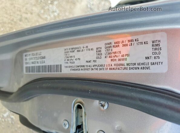 1C6RR7XT2LS153646 2020 RAM 1500 Silver Engine compartment view
