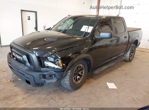 1C6RR7YT1JS234830 2018 RAM 1500 Black წინა მარცხენა ხედი სამი მეოთხედიდან