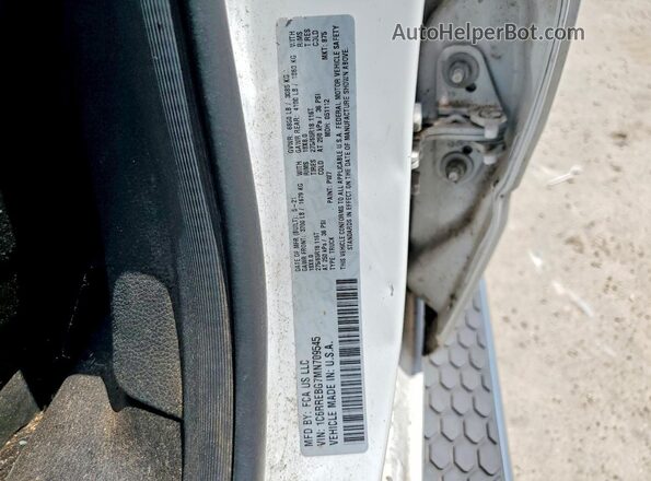 1C6RREBG7MN709545 2021 RAM 1500 White VIN կոդի պիտակի տեսք