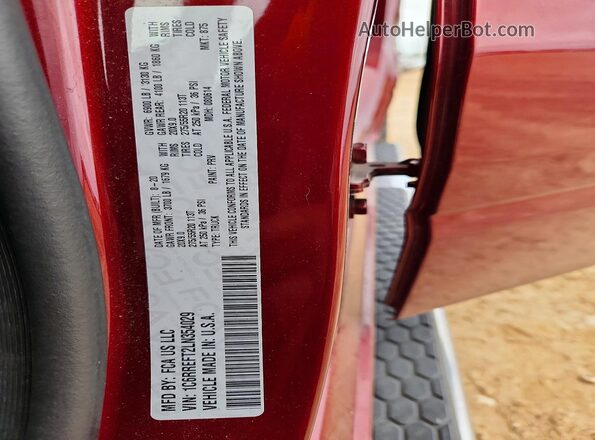 1C6RREFT2LN354029 2020 RAM 1500 Burgundy Вид підкапотного простору