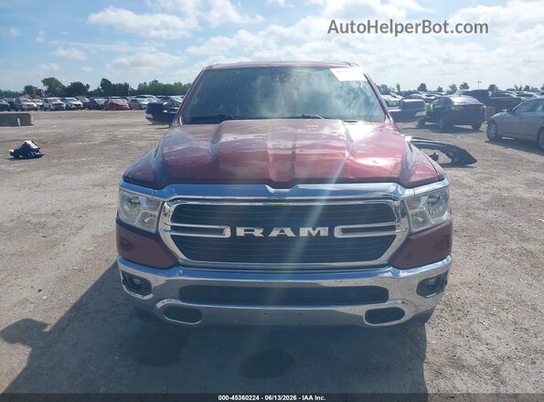 1C6RREFT5LN333952 2020 RAM 1500 Maroon ხელსაწყოთა პანელის ხედი