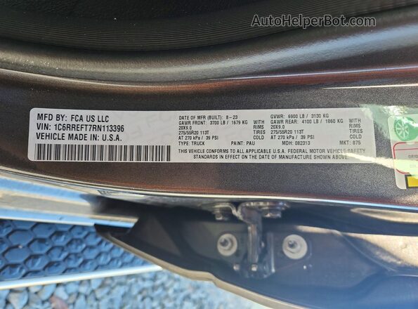 1C6RREFT7RN113396 2024 RAM 1500 Серый Вид подкапотного пространства