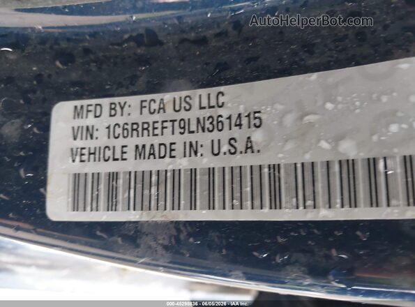 1C6RREFT9LN361415 2020 RAM 1500 Синий Вид подкапотного пространства