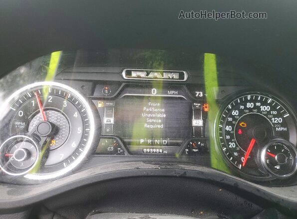 1C6RREFT9MN690326 2021 RAM 1500 Gray Vista del cuadro de instrumentos