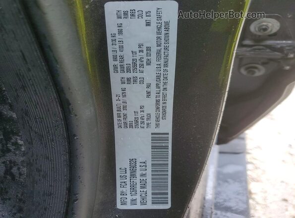 1C6RREFT9MN690326 2021 RAM 1500 Gray Vista de la etiqueta del VIN