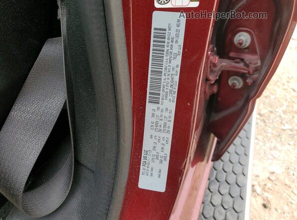1C6RREJM8LN204779 2020 RAM 1500 Burgundy VIN կոդի պիտակի տեսք