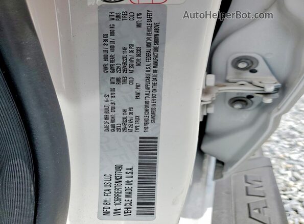 1C6RRERT6NN377490 2022 RAM 1500 Белый 