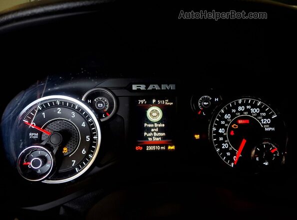 1C6RRFCG6MN738653 2021 RAM 1500 White Instrument cluster view