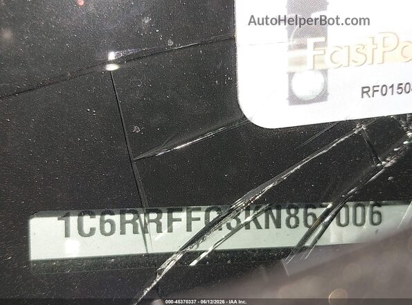 1C6RRFFG3KN867006 2019 RAM 1500 Black Շարժիչի բաժամունքի տեսք