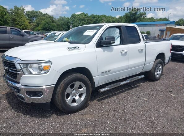 1C6SRFBT1MN819611 2021 RAM 1500 White Առջևի ձախ երեք քառորդ տեսարան