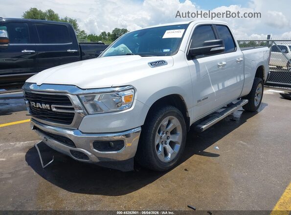 1C6SRFBT4KN921918 2019 RAM 1500 White Առջևի ձախ երեք քառորդ տեսարան