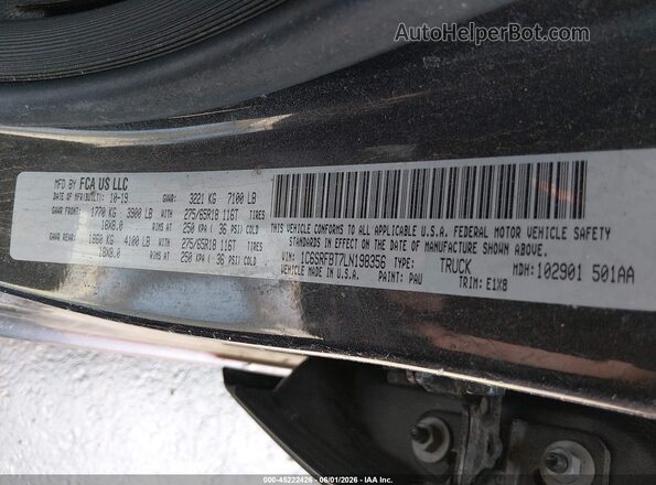 1C6SRFBT7LN198356 2020 RAM 1500 Gray 