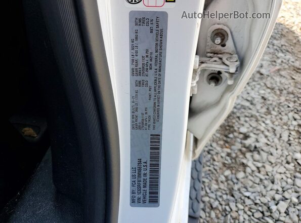 1C6SRFBT8MN667844 2021 RAM 1500 White Widok naklejki z numerem VIN