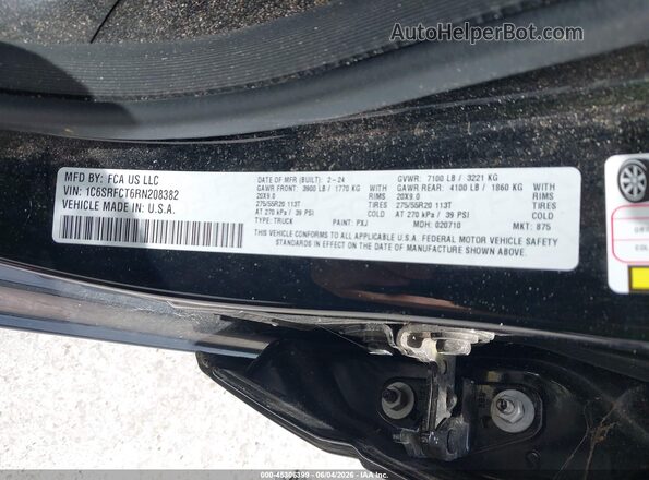 1C6SRFCT6RN208382 2024 RAM 1500 Black 