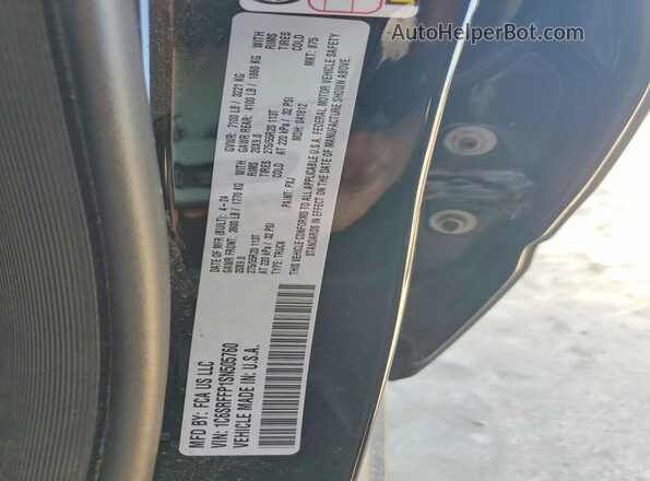 1C6SRFFP1SN505760 2025 RAM 1500 Black Вид наклейки з VIN-кодом
