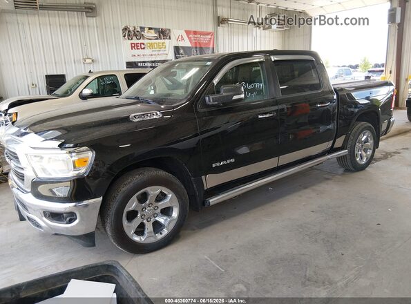1C6SRFFT1KN783572 2019 RAM 1500 Black Առջևի ձախ երեք քառորդ տեսարան