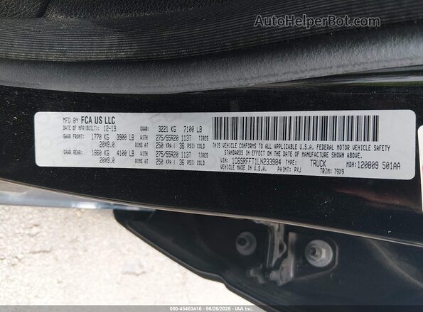 1C6SRFFT1LN233984 2020 RAM 1500 Black Շարժիչի բաժամունքի տեսք