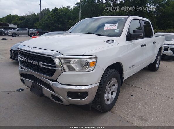 1C6SRFFT2RN123597 2024 RAM 1500 White წინა მარცხენა ხედი სამი მეოთხედიდან
