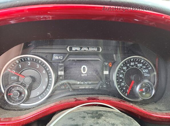 1C6SRFFT4MN674297 2021 RAM 1500 Red Սարքավորումների վահանակի տեսք
