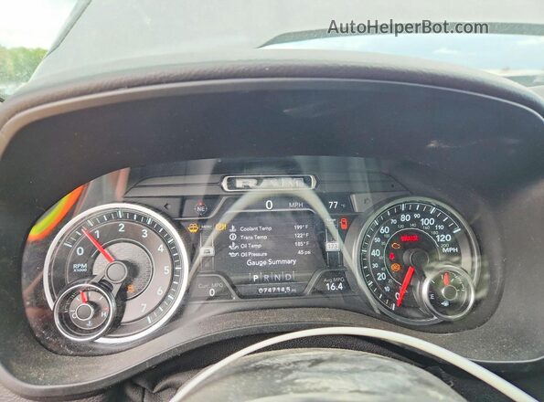 1C6SRFFT5MN507009 2021 RAM 1500 Gray Вид щитка приладів