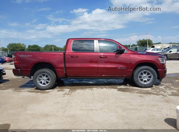 1C6SRFFT6PN611898 2023 RAM 1500 Burgundy უკანა სალონის ხედი