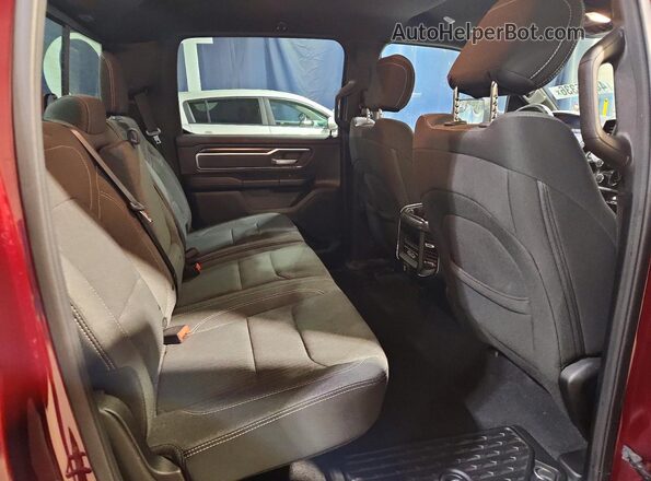 1C6SRFFT7KN734229 2019 RAM 1500 Red Rear seats view