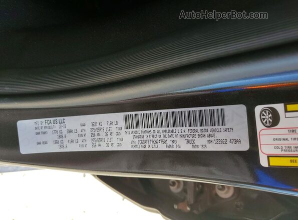 1C6SRFFT7KN747501 2019 RAM 1500 Коричневый Вид подкапотного пространства