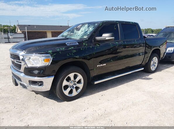 1C6SRFFT7MN515757 2021 RAM 1500 Black Առջևի ձախ երեք քառորդ տեսարան