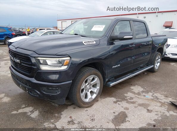 1C6SRFFTXKN665097 2019 RAM 1500 Black Առջևի ձախ երեք քառորդ տեսարան