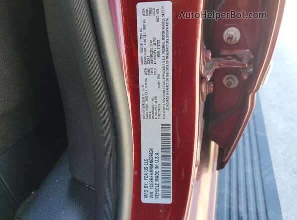 1C6SRFHM9MN659834 2021 RAM 1500 Maroon 