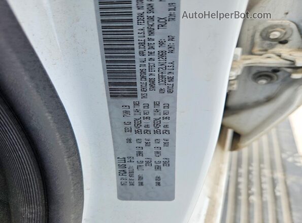 1C6SRFHT2LN112068 2020 RAM 1500 White VIN კოდის სტიკერის ხედი