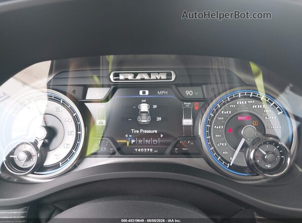 1C6SRFHT3LN116968 2020 RAM 1500 Black უკანა სავარძლების ხედი