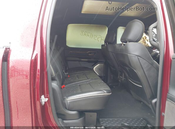1C6SRFHT5KN713330 2019 RAM 1500 Maroon Vista de la etiqueta del VIN