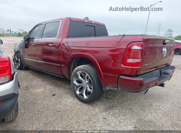 1C6SRFHT5KN713330 2019 RAM 1500 Maroon Trasero izquierdo