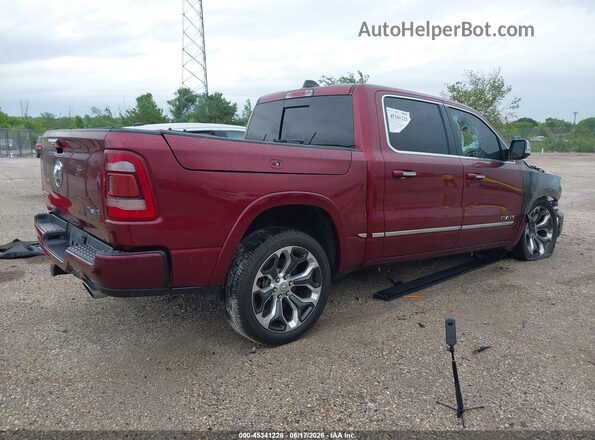 1C6SRFHT5KN713330 2019 RAM 1500 Maroon Trasero derecho